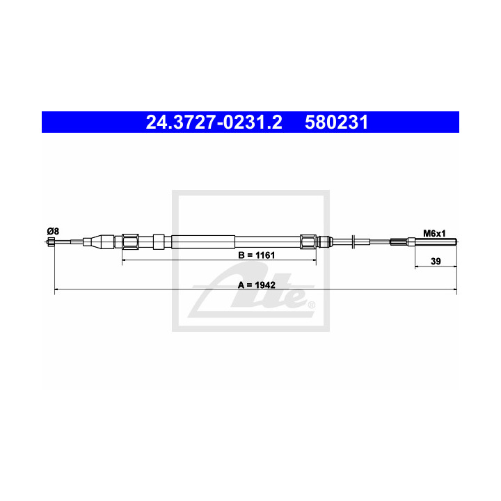 1 987 477 820 - Cable, parking brake - 1-987-477-820