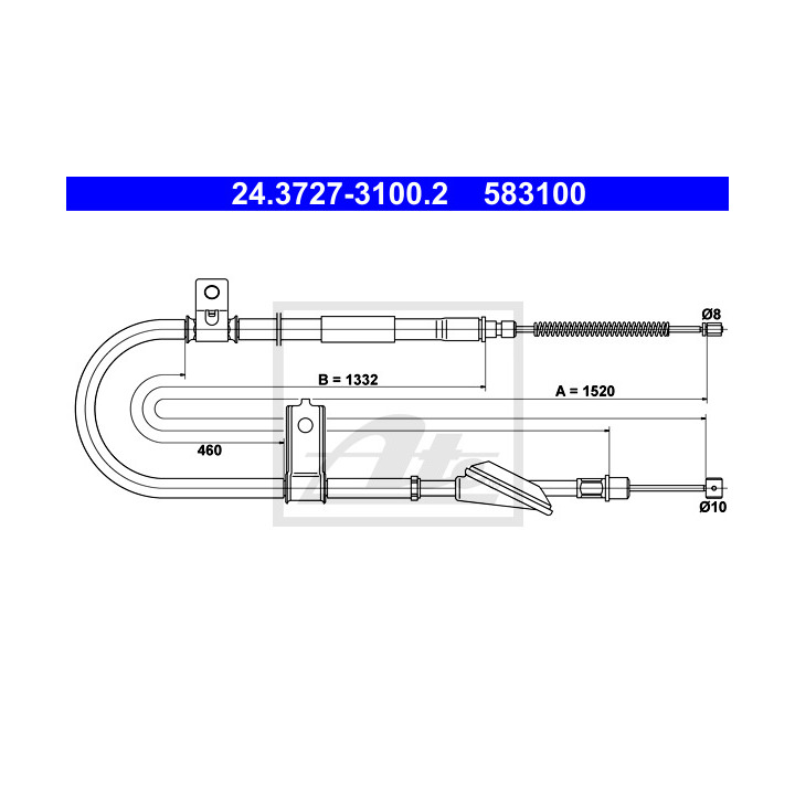 1 987 477 613 Cable, parking brake - 1-987-477-613