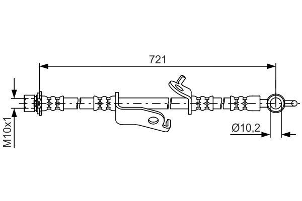 1 987 481 636 - Brake Hose - 1-987-481-636