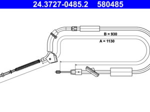24.3727-0485.2 - Cable, parking brake - 24-3727-0485-2