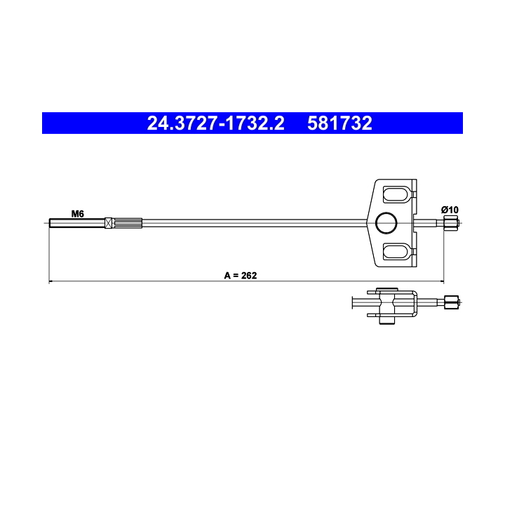17.0324 - Cable, parking brake - 17-0324