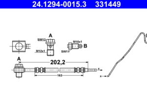 24.1294-0015.3 - Brake Hose - 24-1294-0015-3