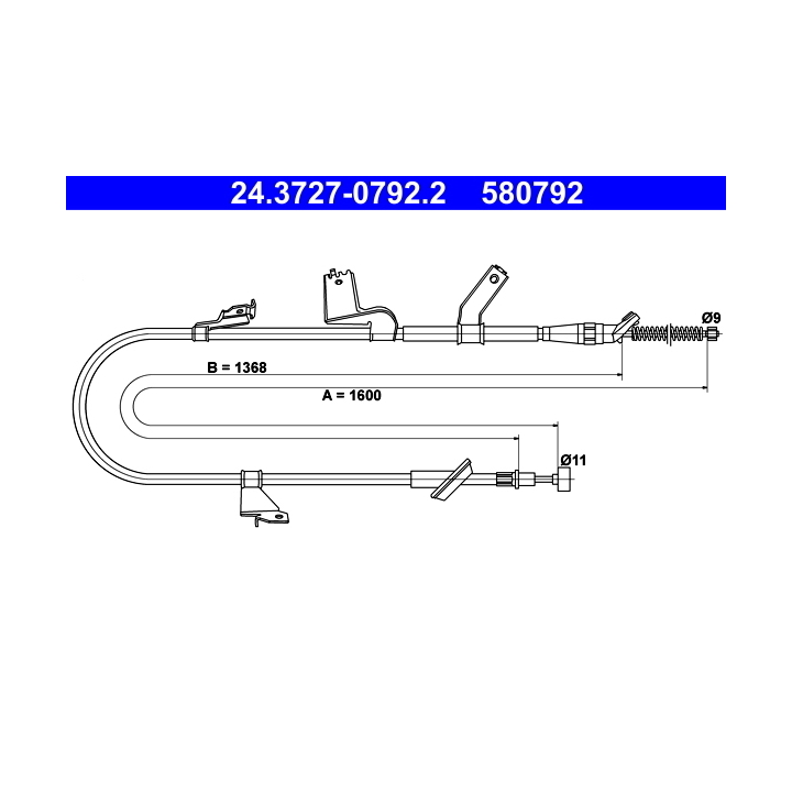17.5130 - Cable, parking brake - 17-5130