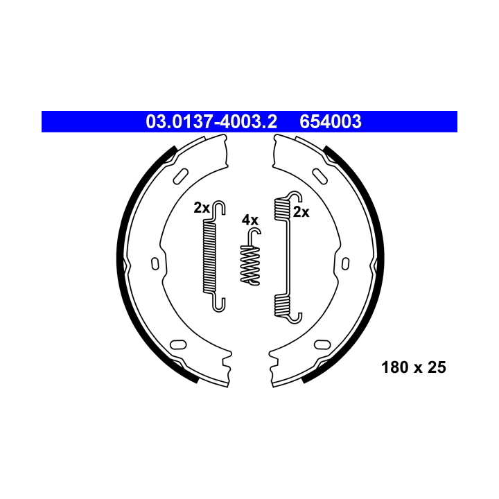 153-246 - Brake Shoe Set, parking brake - 153-246