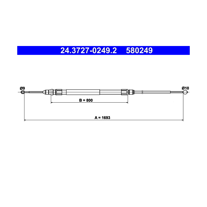 1 987 482 542 - Cable, parking brake - 1-987-482-542