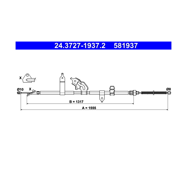 17.1080 - Cable, parking brake - 17-1080
