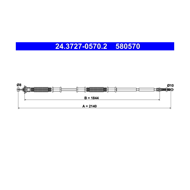 1 987 482 287 - Cable, parking brake - 1-987-482-287