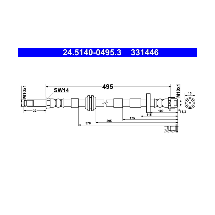 1 987 481 692 Brake Hose - 1-987-481-692
