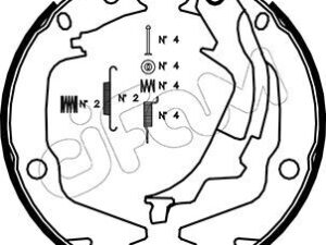 153-186K - Brake Shoe Set, parking brake - 153-186k