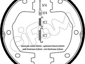 153-077K - Brake Shoe Set, parking brake - 153-077k