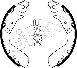 153-158 - Brake Shoe Set - 153-158