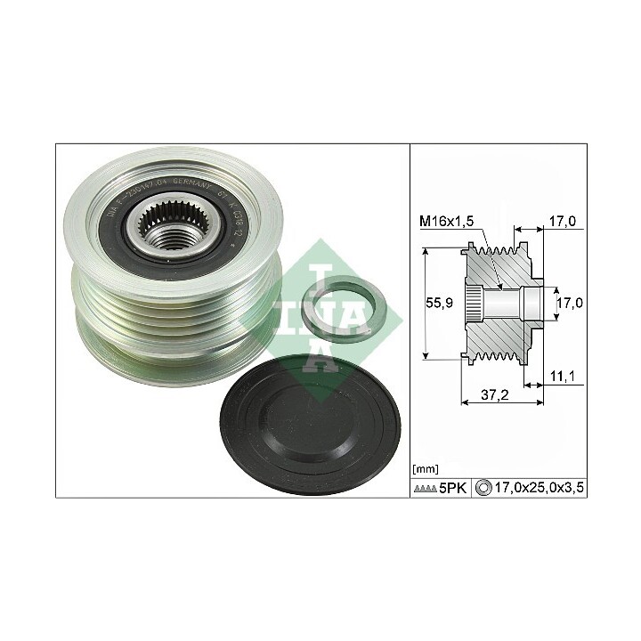 30-0091 - Alternator Freewheel Clutch - 30-0091