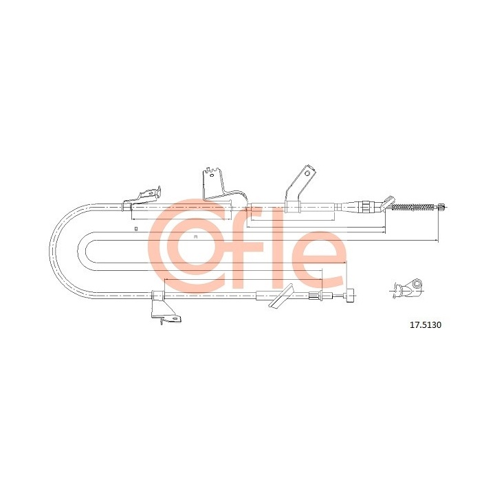 17.5130 - Cable, parking brake - 17-5130