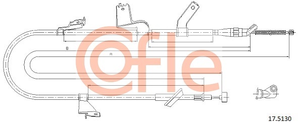 17.5130 - Cable, parking brake - 17-5130