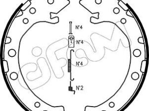 153-162K - Brake Shoe Set, parking brake - 153-162k