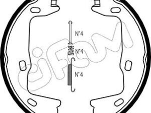 153-302K - Brake Shoe Set, parking brake - 153-302k