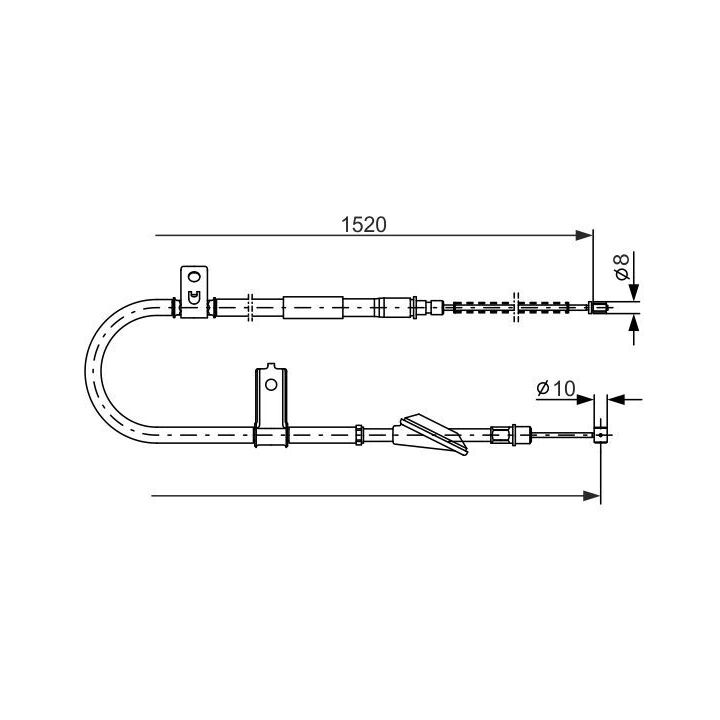 1 987 477 613 Cable, parking brake - 1-987-477-613
