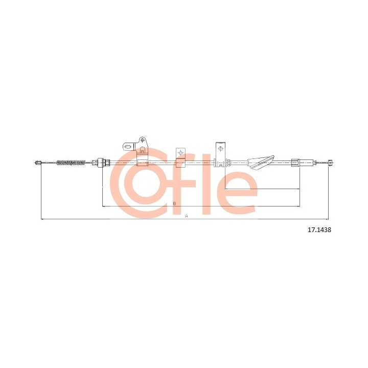 17.1438 - Cable, parking brake - 17-1438