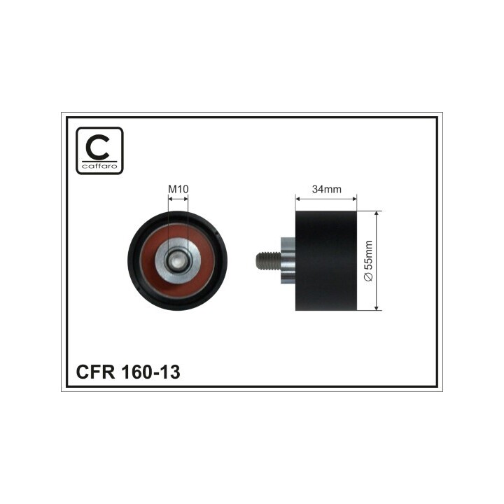 160-13 - Deflection/Guide Pulley, timing belt - 160-13