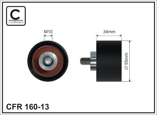 160-13 - Deflection/Guide Pulley, timing belt - 160-13
