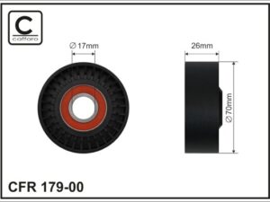 179-00 - Tensioner Pulley, v-ribbed belt - 179-00