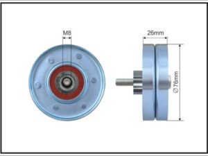 167-54 - Deflection/Guide Pulley, v-ribbed belt - 167-54