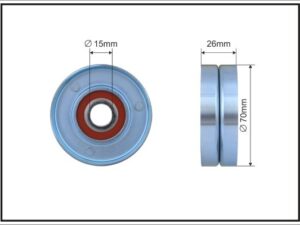 254-00 - Tensioner Pulley, v-ribbed belt - 254-00
