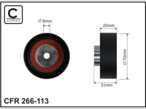 266-113 - Deflection/Guide Pulley, v-ribbed belt - 266-113