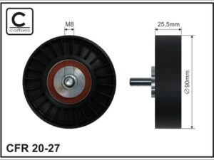 20-27 Deflection/Guide Pulley, v-ribbed belt - 20-27