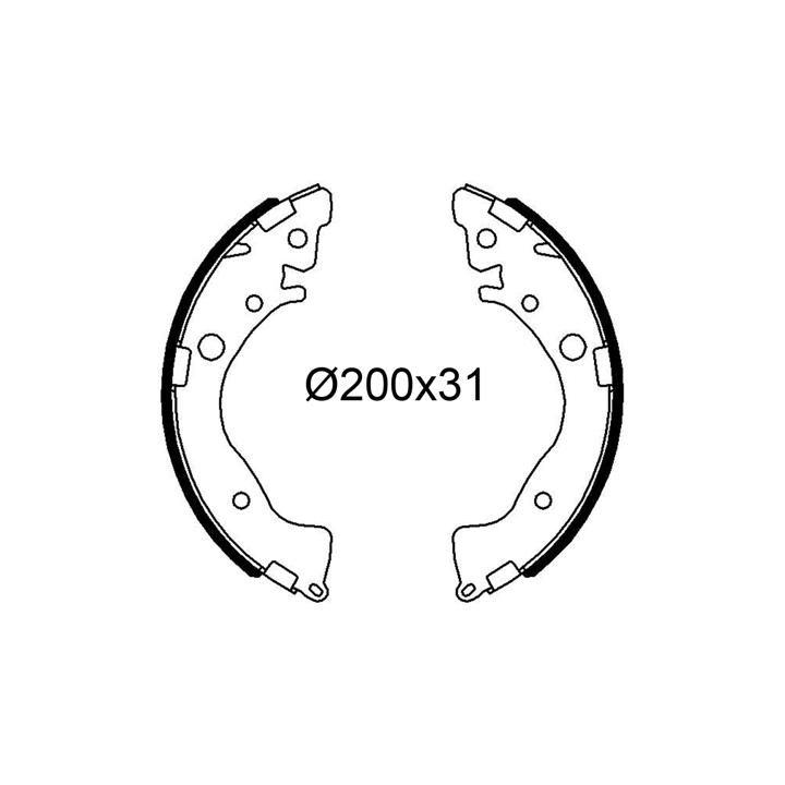 153-493 - Brake Shoe Set - 153-493