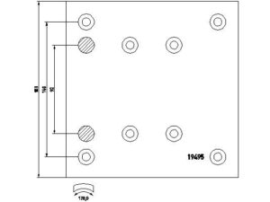 1949502 - Brake Lining Kit, drum brake - 1949502