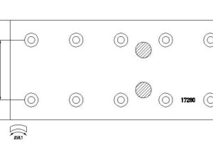 1728007 Brake Lining Kit, drum brake - 1728007