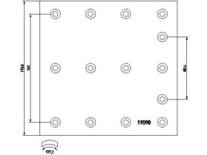 1909007 - Brake Lining Kit, drum brake - 1909007