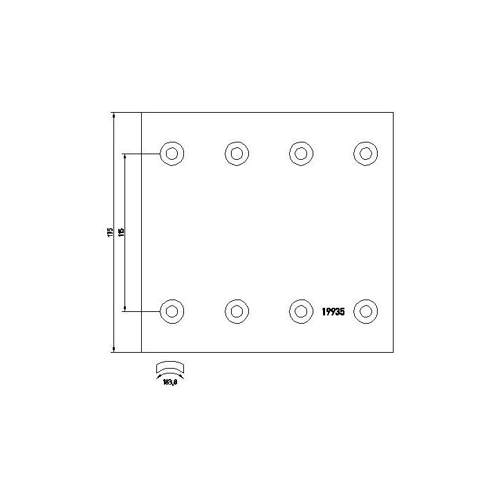 1993514 - Brake Lining Kit, drum brake - 1993514