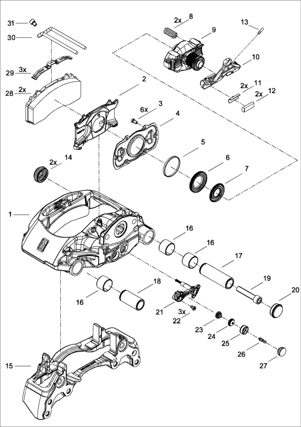 Brake Caliper REMAN MAXX 22L DAG - 640322949R