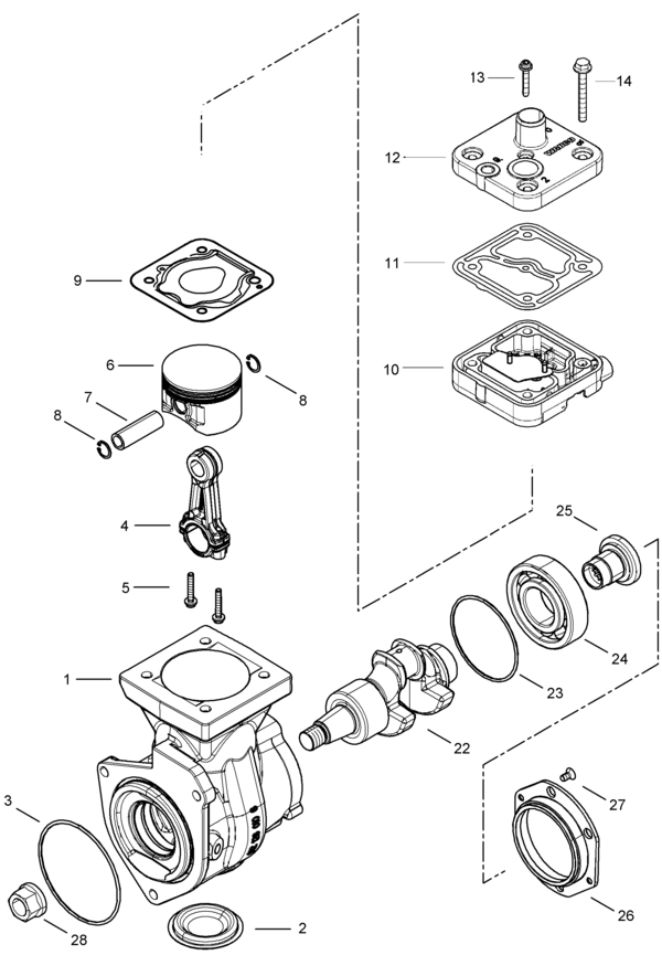 One-Cylinder Compressor - 9121260030