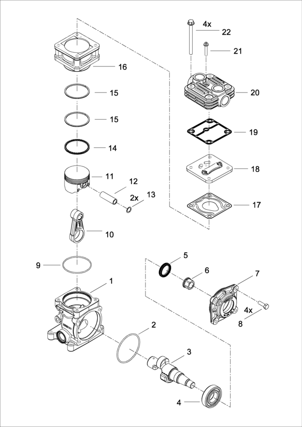 Compressor 120-variant 4 - 270 degree - 9129700880
