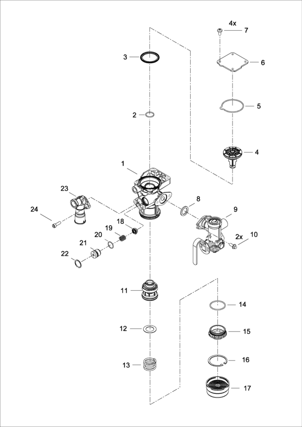 Relay Emergency Valve with Release Valve and LS-man - 9710020370