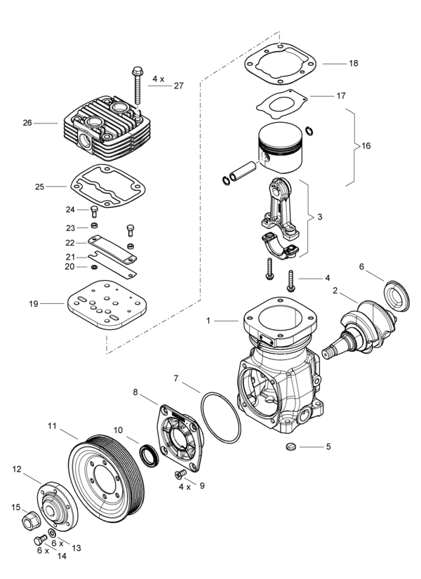Compressor (Single Cylinder) - 4111410040