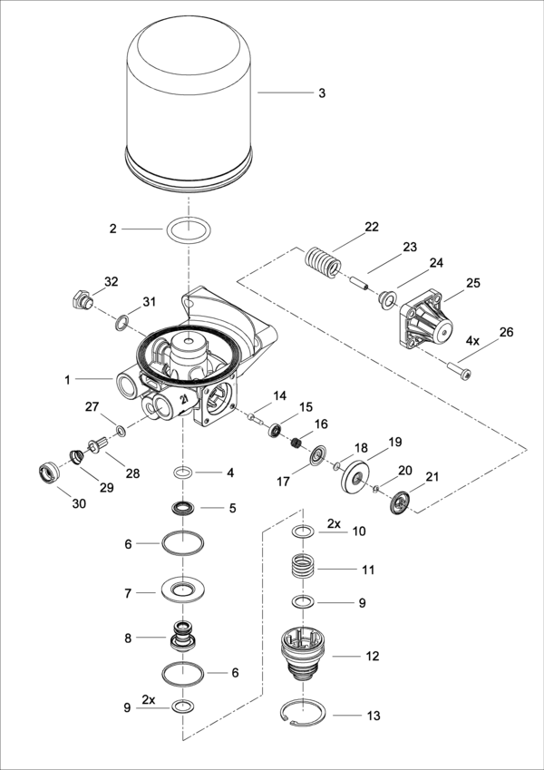 Single-Chamber Air Dryer - PRO4100020