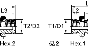 Double Connector with Lock Nut - 8938900300